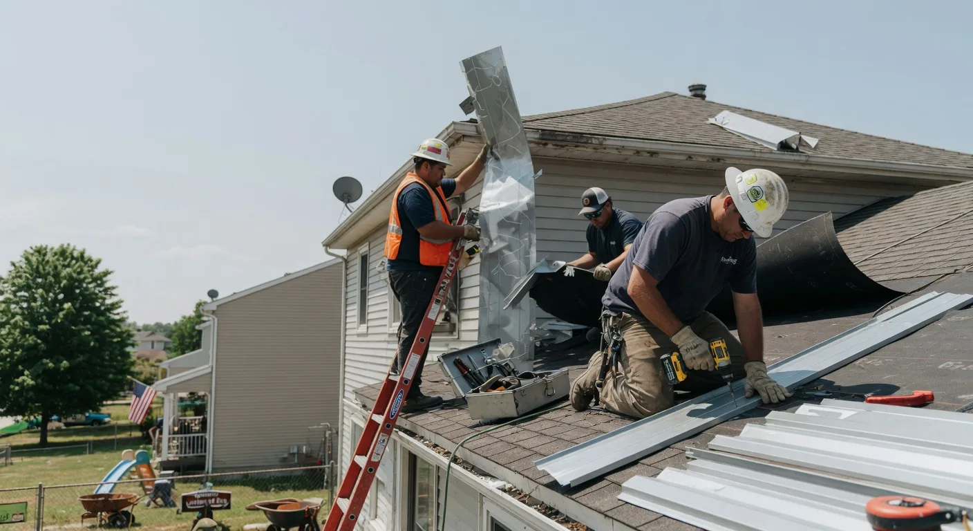 Storm Damage Metal Roof Repair in Lake Nebagamon, WI